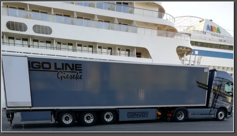 Frigoline Gieseke Kühlauflieger mit Temperaturdokumentation